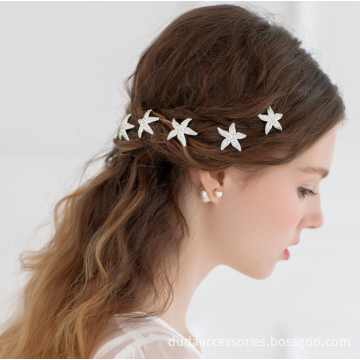 New style hot sales simple hairpins for hair star jewellery making wedding hair accessories bridal